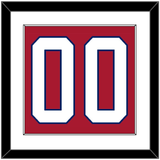 Montreal Number (Back) - Home Red - Single Mat 1