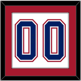 Montreal Number (Back) - Home/Road White (1997-2007) - Single Mat 1