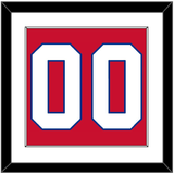 Montreal Number (Back) - Road Red (1977-1984) - Single Mat 1