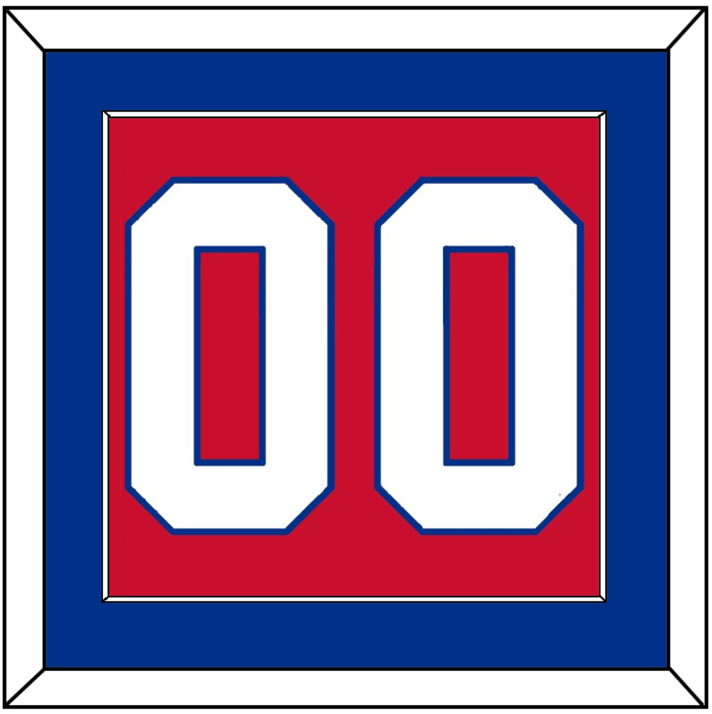 Montreal Number (Back) - Home Red (1966-1970) - Essential Tier 2