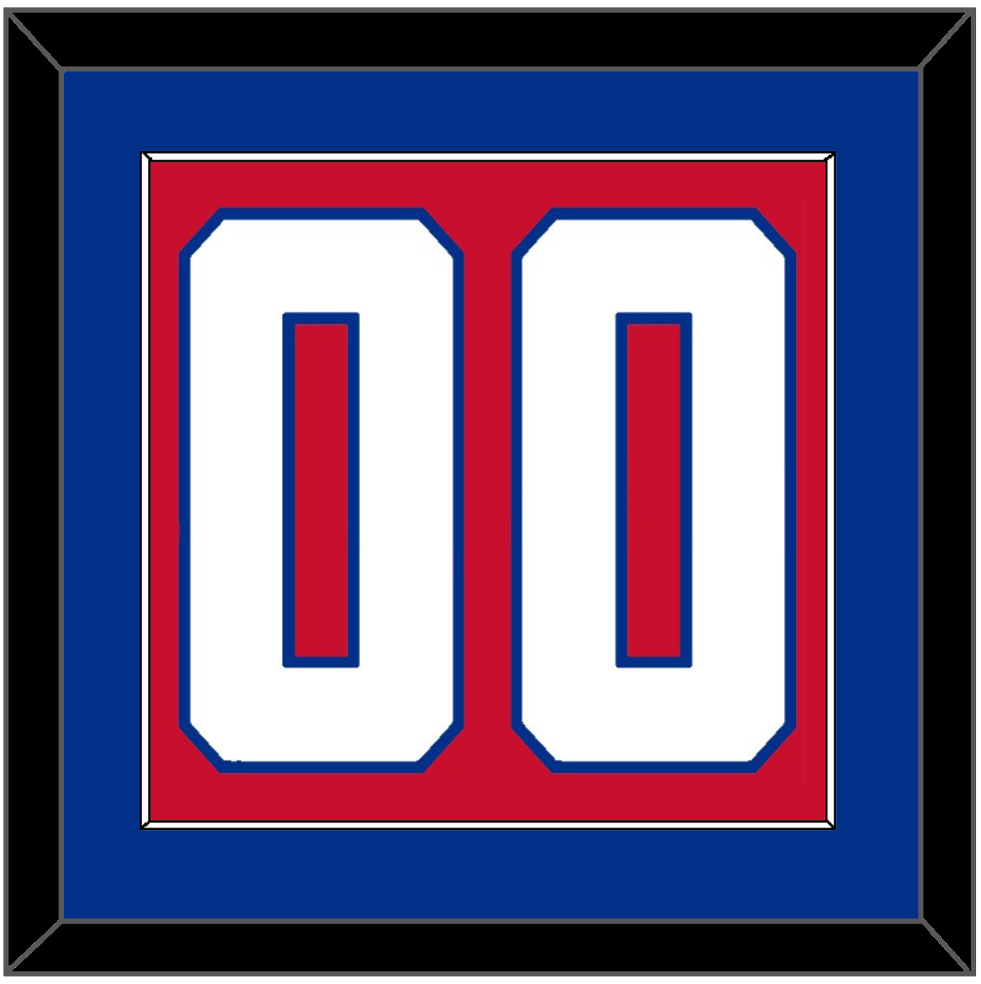 Montreal Number (Back) - Home Red (1947-1966) - Essential Tier 2