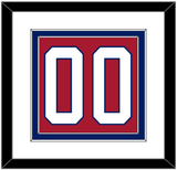 Montreal Number (Back) - Road Red (1984-1997) - Double Mat 1