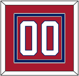 Montreal Number (Back) - Home Red - Double Mat 2