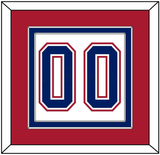 Montreal Number (Back) - Home/Road White (1997-2007) - Double Mat 2