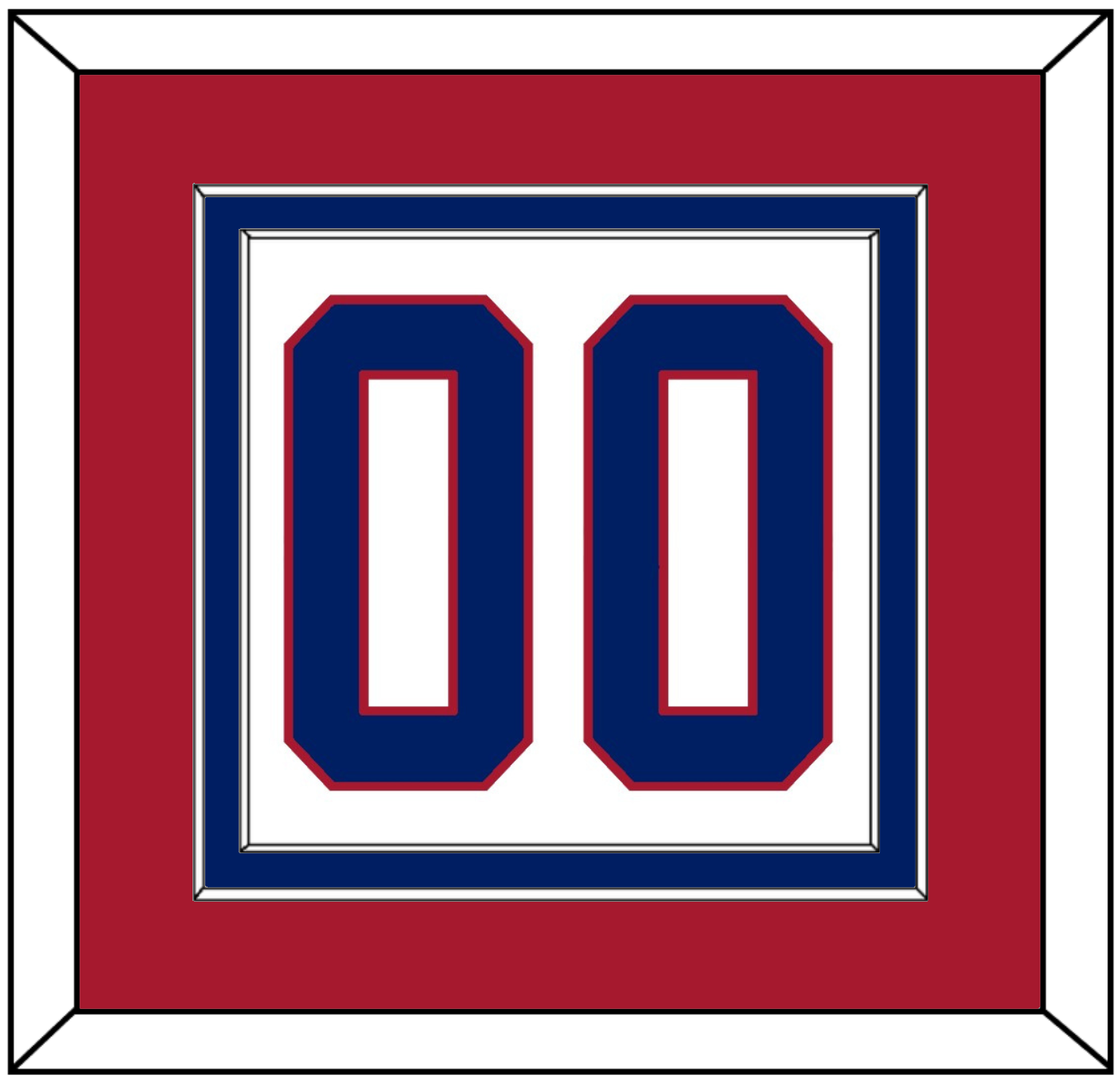 Montreal Number (Back) - Home White (1984-1997) - Signature Tier 2