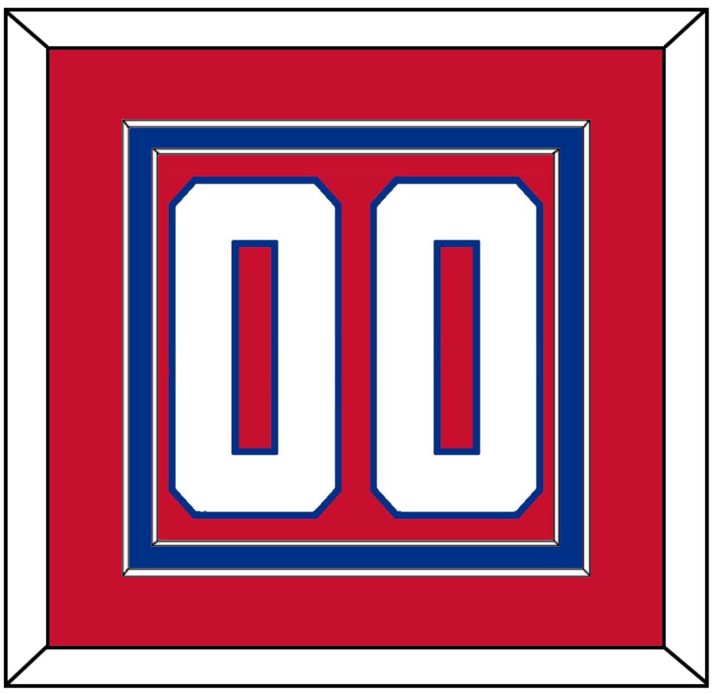 Montreal Number (Back) - Home Red (1947-1966) - Signature Tier 2