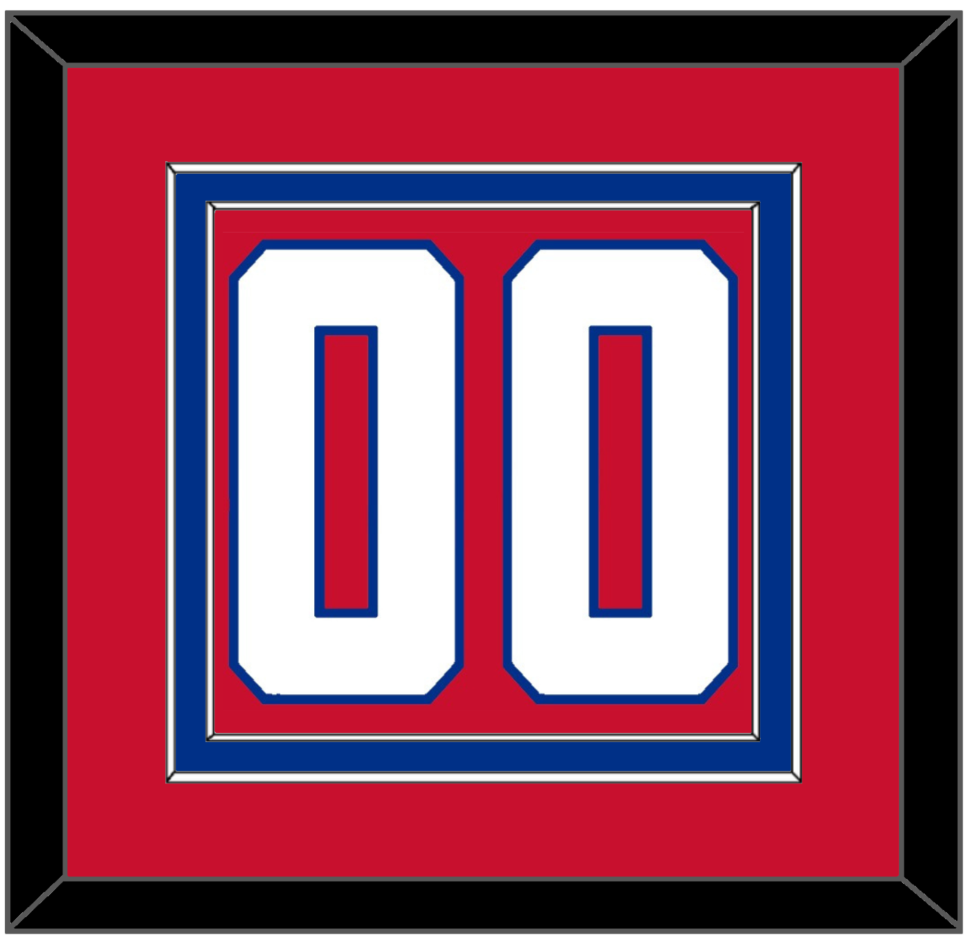 Montreal Number (Back) - Home Red (1947-1966) - Signature Tier 2