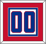 Montreal Number (Back) - Road White (1947-1966) - Double Mat 2