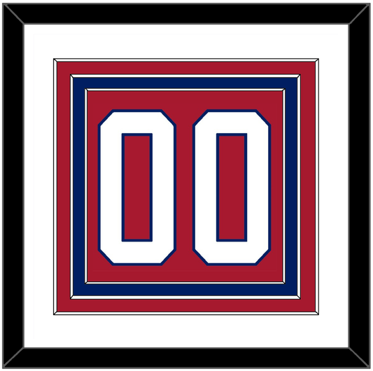 Montreal Number (Back) - Home Red - Premier Tier 1