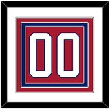 Montreal Number (Back) - Road/Home Red (1997-2007) - Triple Mat 1