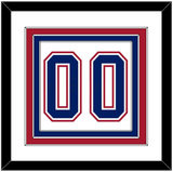 Montreal Number (Back) - Home/Road White (1997-2007) - Triple Mat 1