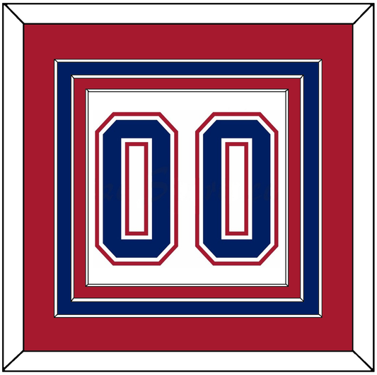 Montreal Number (Back) - Road White - Premier Tier 2