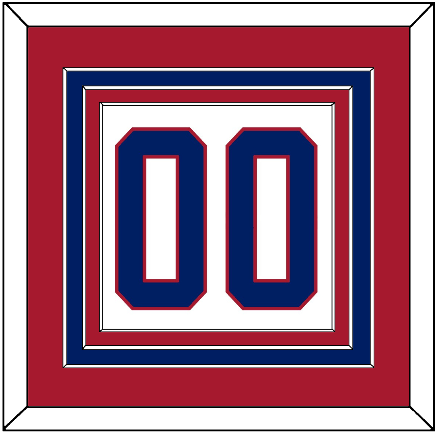 Montreal Number (Back) - Home White (1984-1997) - Premier Tier 2