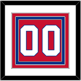 Montreal Number (Back) - Home Red (1966-1970) - Triple Mat 1