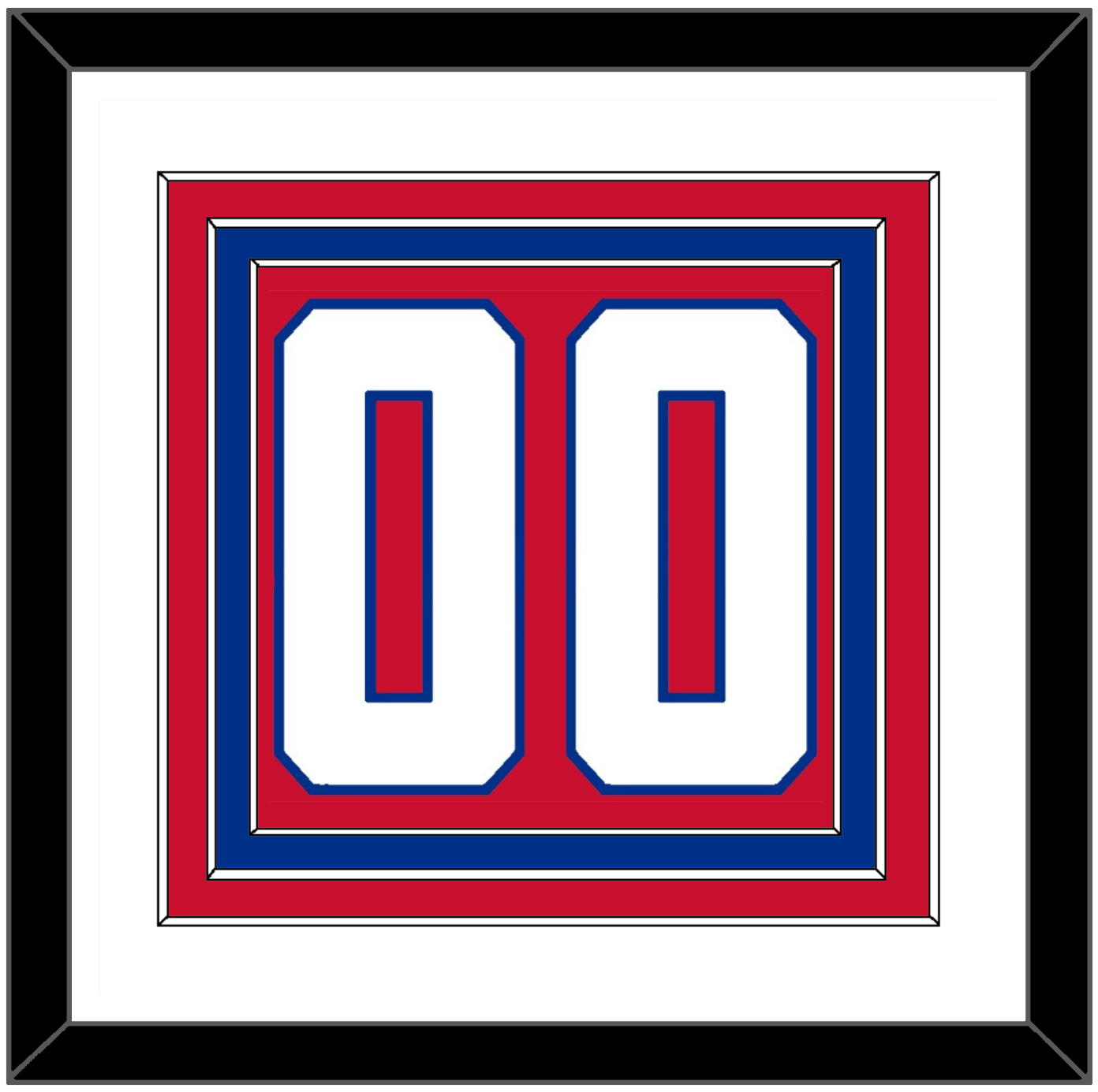 Montreal Number (Back) - Home Red (1947-1966) - Premier Tier 1