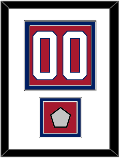 Montreal Number (Back) With Stanley Cup Finals Patch - Road Red (1984-1997) - Signature Tier 1