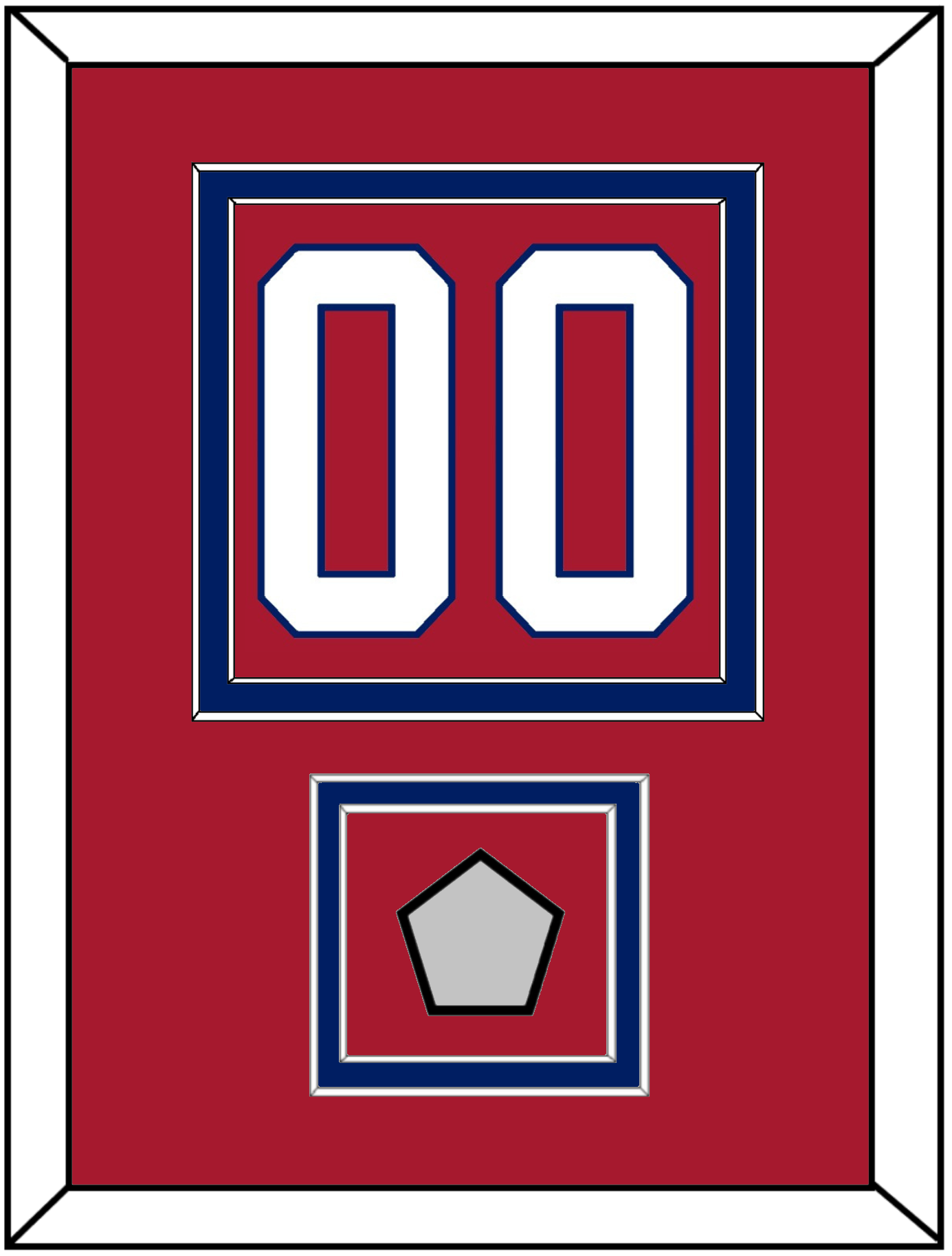 Montreal Number (Back) With Stanley Cup Finals Patch - Road Red (1984-1997) - Signature Tier 2
