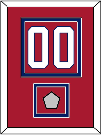 Montreal Number (Back) With Stanley Cup Finals Patch - Road Red (1984-1997) - Signature Tier 2
