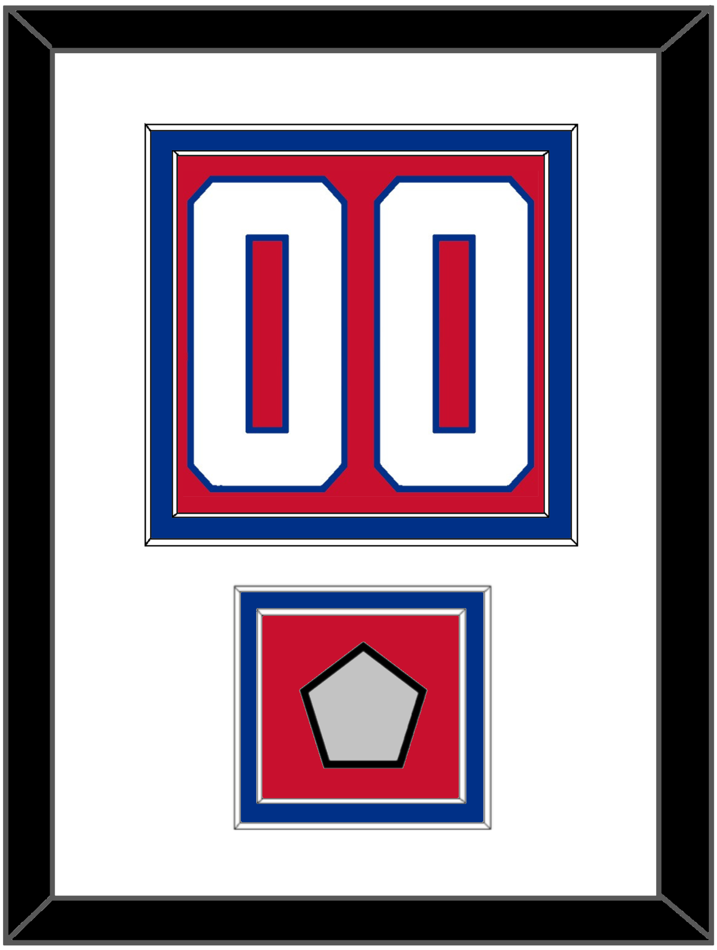 Montreal Number (Back) With Stanley Cup Champions Patch - Home Red (1947-1966) - Signature Tier 1