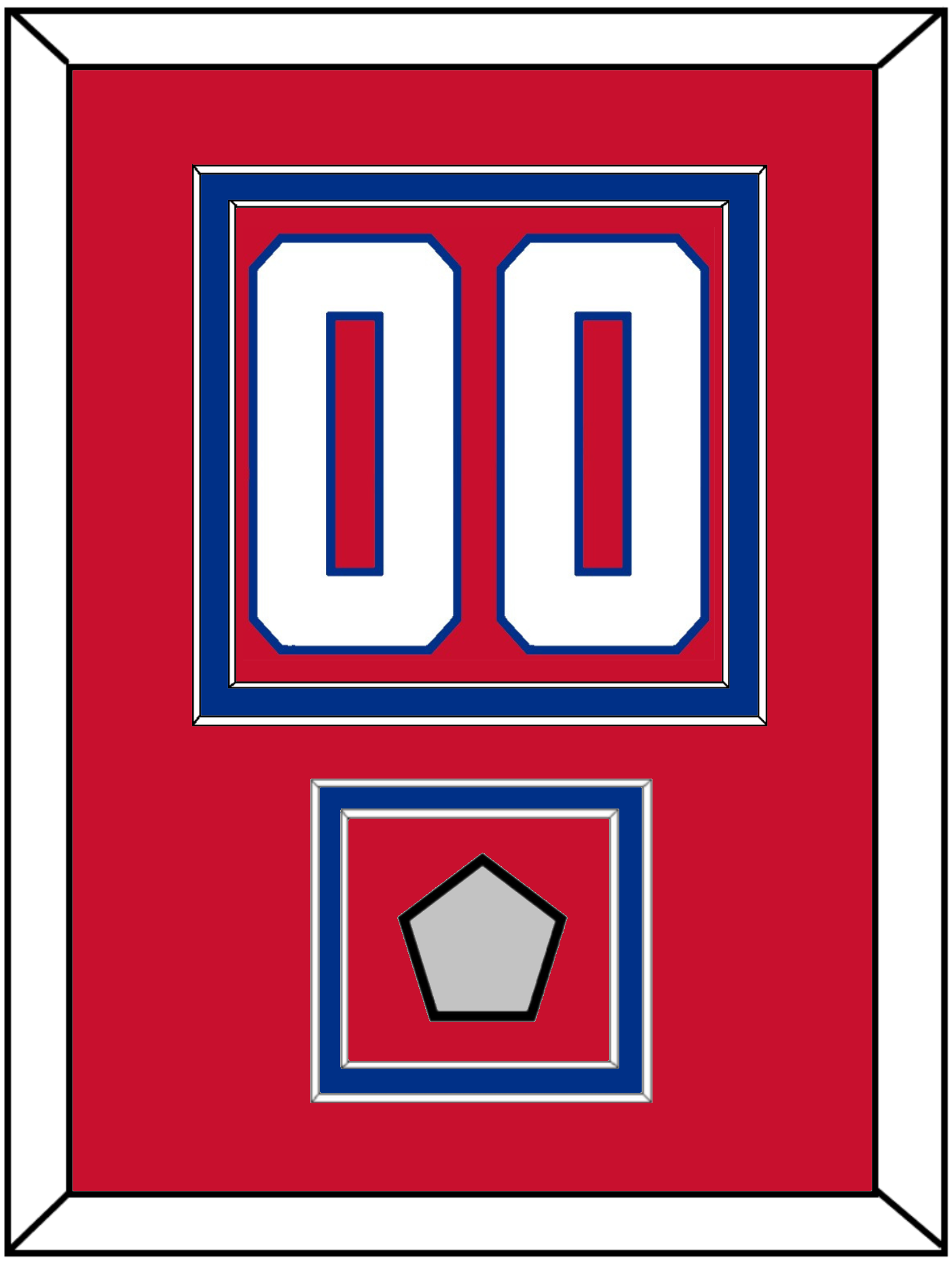 Montreal Number (Back) With Stanley Cup Champions Patch - Home Red (1947-1966) - Signature Tier 2