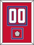 Montreal Number (Back) With Stanley Cup Champions Patch - Home Red (1947-1966) - Double Mat 2