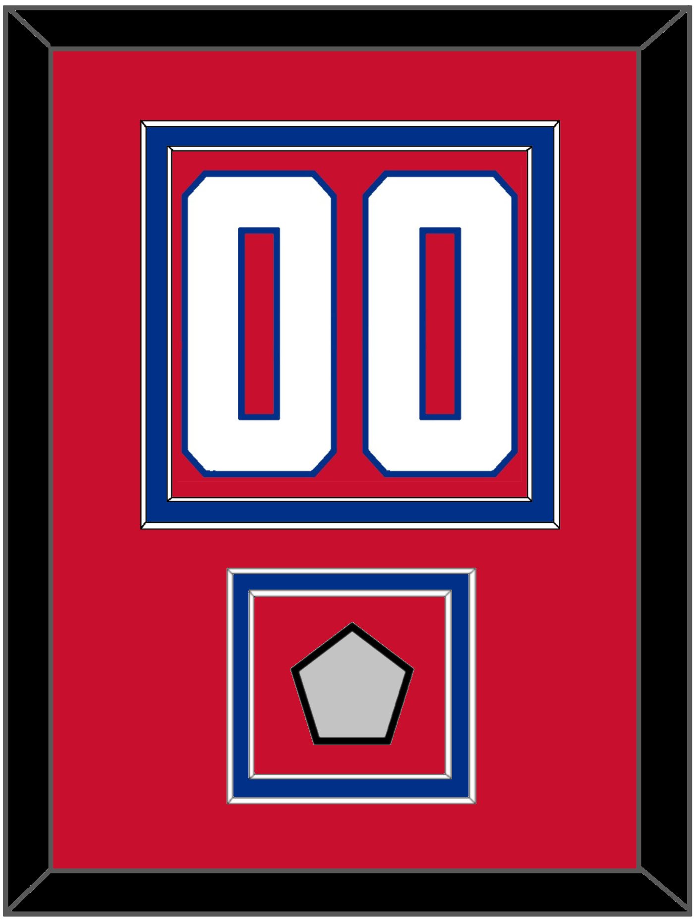Montreal Number (Back) With Stanley Cup Champions Patch - Home Red (1947-1966) - Signature Tier 2
