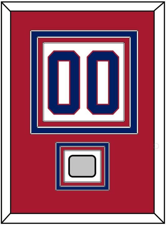 Montreal Number (Back) With Stanley Cup Champions Patch - Home White (1984-1997) - Premier Tier 2