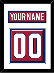 Montreal Nameplate & Number (Back) - Home Red - Double Mat 1