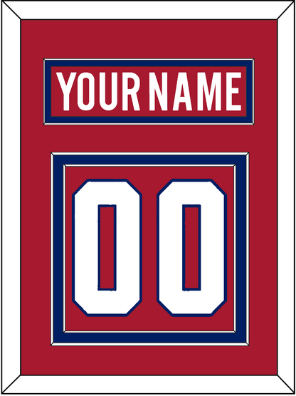 Montreal Nameplate & Number (Back) - Road/Home Red (1997-2007) - Signature Tier 2