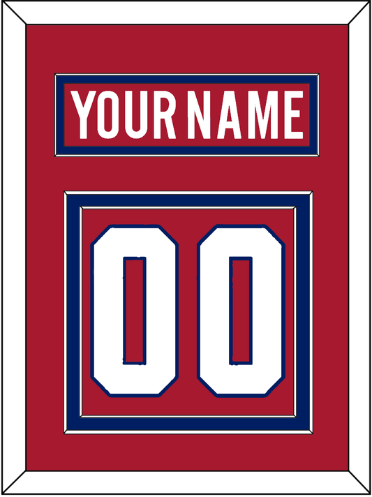 Montreal Nameplate & Number (Back) - Home Red - Signature Tier 2