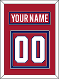 Montreal Nameplate & Number (Back) - Home Red - Double Mat 2