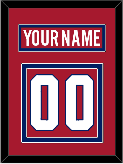 Montreal Nameplate & Number (Back) - Road/Home Red (1997-2007) - Signature Tier 2