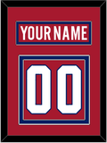 Montreal Nameplate & Number (Back) - Home Red - Double Mat 2