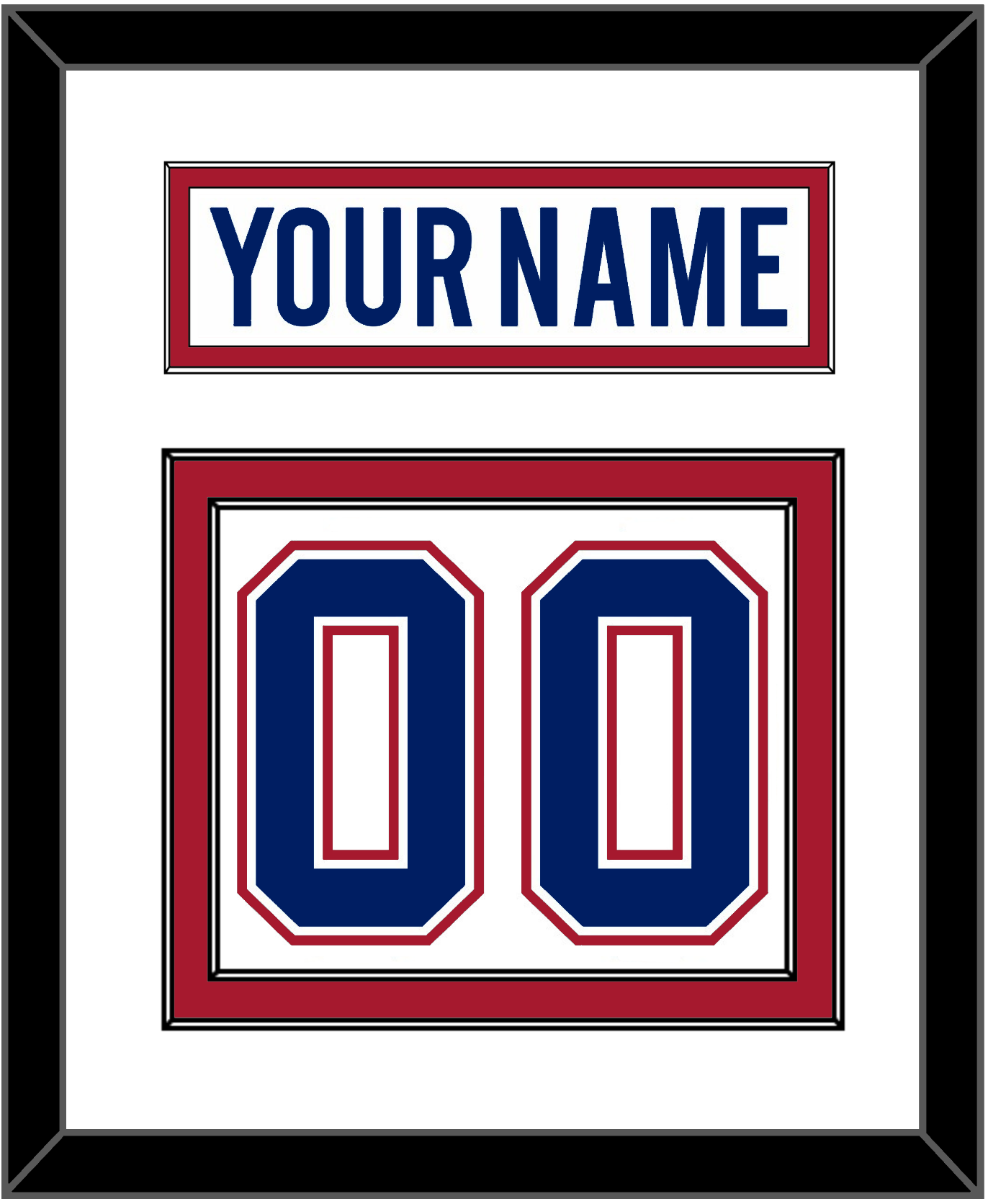 Montreal Nameplate & Number (Back) - Road White - Signature Tier 1