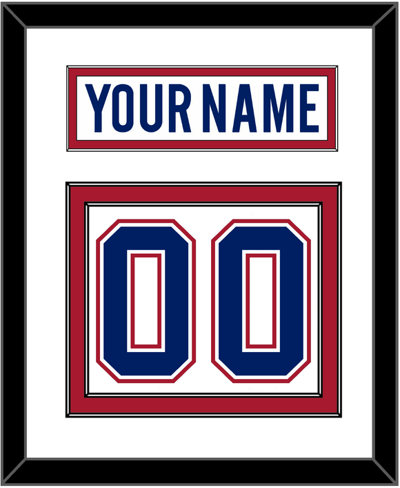 Montreal Nameplate & Number (Back) - Road White - Double Mat 1