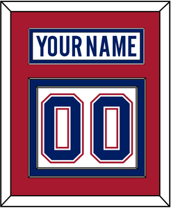 Montreal Nameplate & Number (Back) - Road White - Double Mat 2