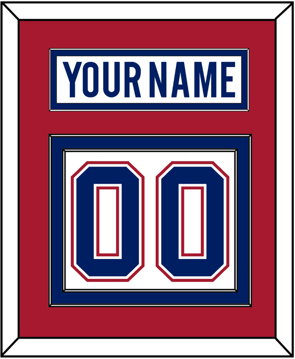 Montreal Nameplate & Number (Back) - Road White - Double Mat 2