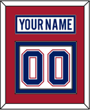 Montreal Nameplate & Number (Back) - Road White - Double Mat 2