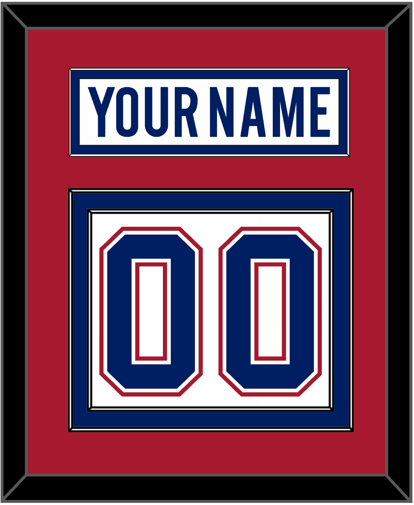 Montreal Nameplate & Number (Back) - Home/Road White (1997-2007) - Signature Tier 2