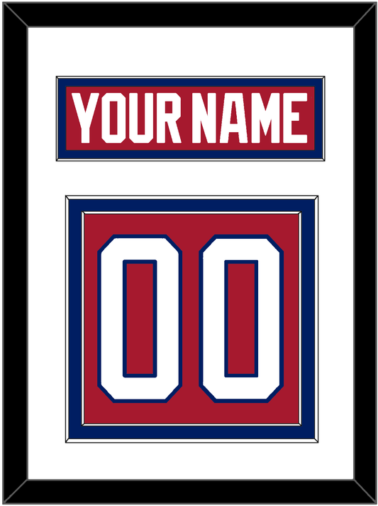 Montreal Nameplate & Number (Back) - Road Red (1984-1997) - Signature Tier 1