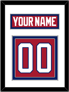 Montreal Nameplate & Number (Back) - Road Red (1984-1997) - Double Mat 1