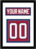 Montreal Nameplate & Number (Back) - Road Red (1984-1997) - Double Mat 1