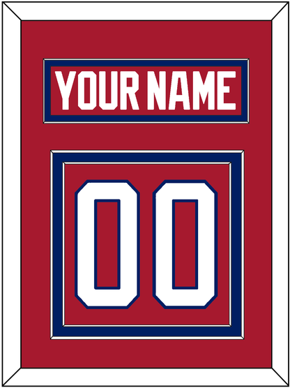 Montreal Nameplate & Number (Back) - Road Red (1984-1997) - Signature Tier 2