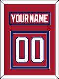 Montreal Nameplate & Number (Back) - Road Red (1984-1997) - Double Mat 2