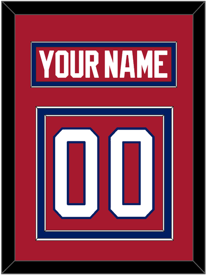 Montreal Nameplate & Number (Back) - Road Red (1984-1997) - Signature Tier 2