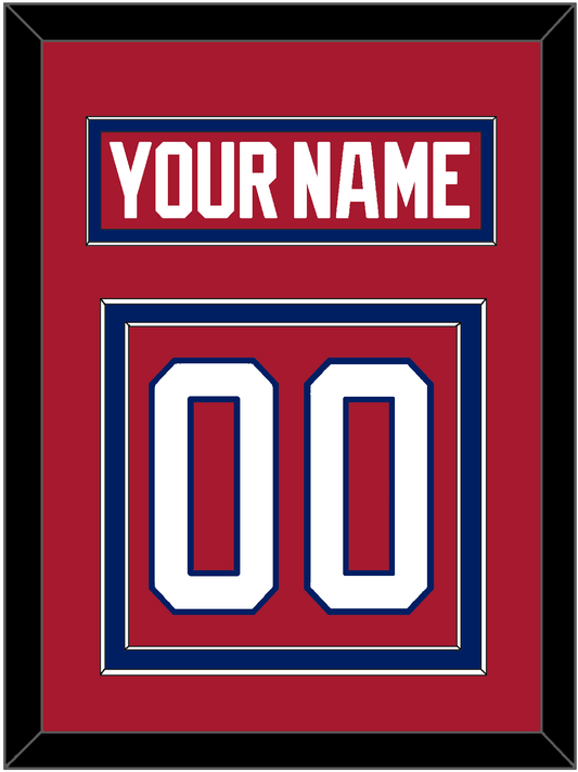 Montreal Nameplate & Number (Back) - Road Red (1984-1997) - Signature Tier 2