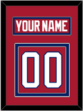 Montreal Nameplate & Number (Back) - Road Red (1984-1997) - Double Mat 2