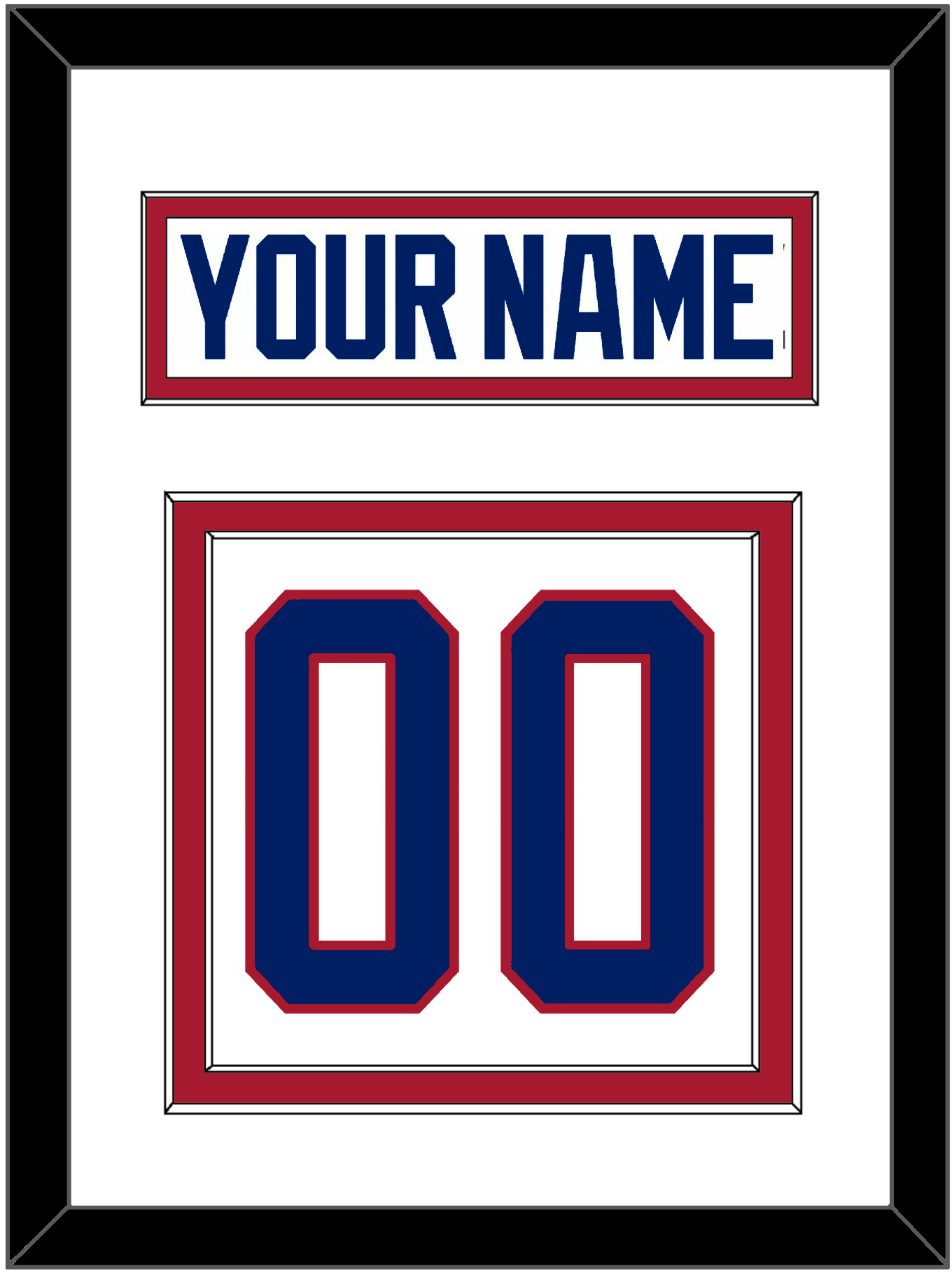 Montreal Nameplate & Number (Back) - Home White (1984-1997) - Signature Tier 1