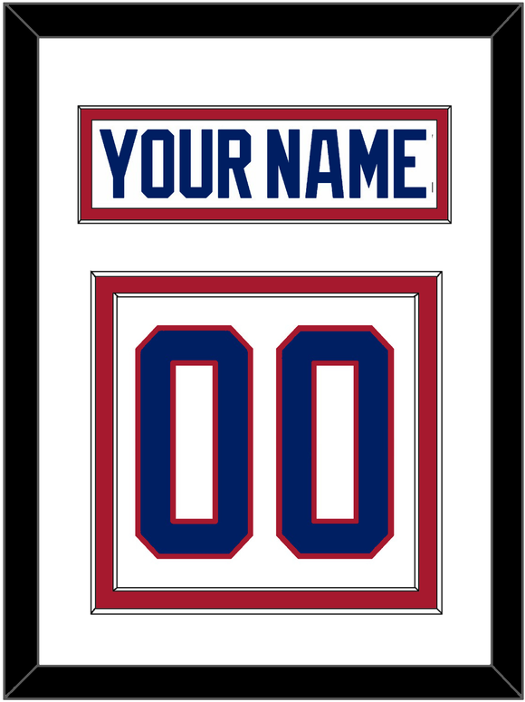 Montreal Nameplate & Number (Back) - Home White (1984-1997) - Double Mat 1