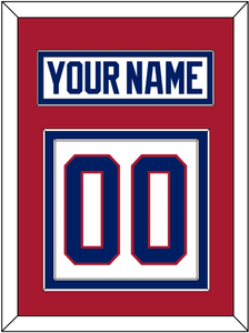 Montreal Nameplate & Number (Back) - Home White (1984-1997) - Double Mat 2